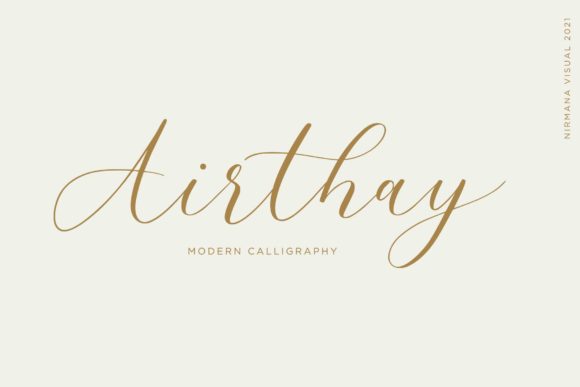 Airthay: A Classy Script Font for Business Branding