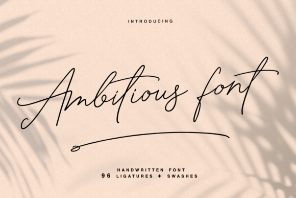 Ambitious Font: Elegant Script for Craft Projects
