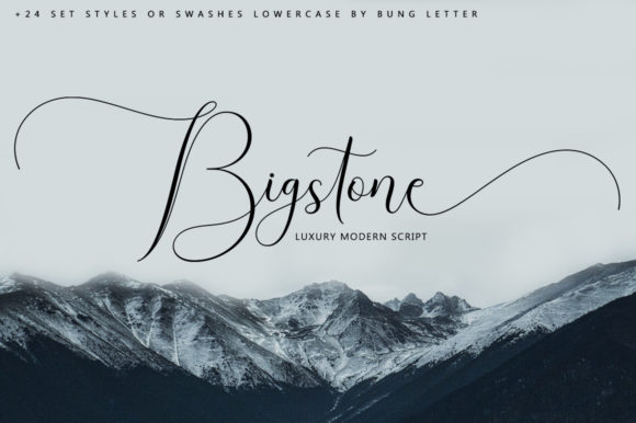 Bigstone: A Romantic Script Font