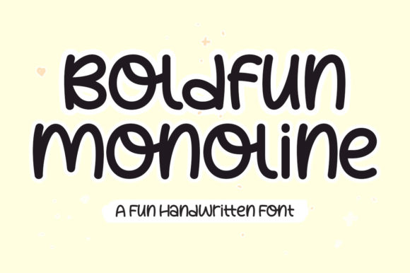 Boldfun Monoline: A Friendly Script Font