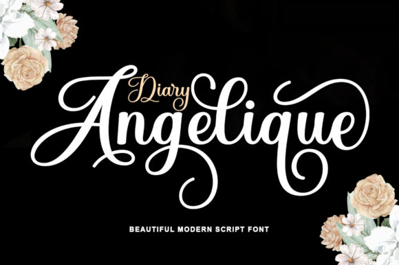 Diary Angelique Font for Business