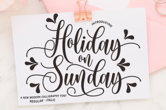 Holiday on Sunday Font for Business